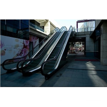 Escalator extérieur avec main courante en verre de sécurité